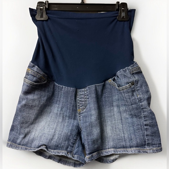 American Star Maternity Jean Shorts Denim size Medium M - Picture 1 of 5